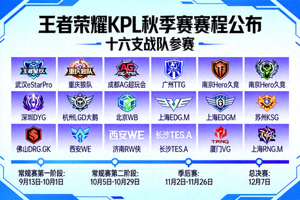 王者荣耀KPL秋季赛赛程公布十六支战队参赛官方公告图片